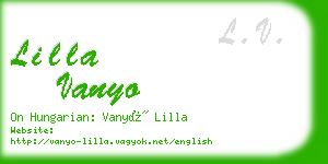 lilla vanyo business card